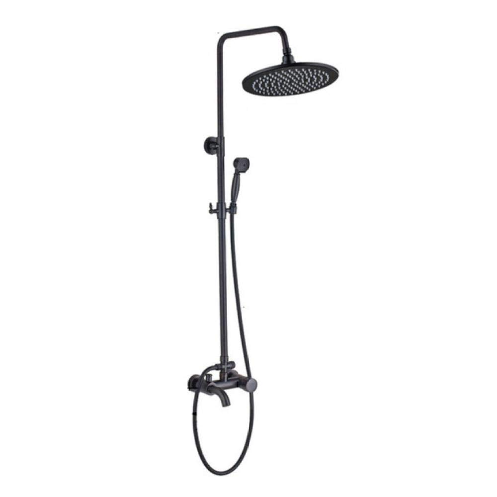 Robinetterie de douche effet pluie 30 cm bronze noir