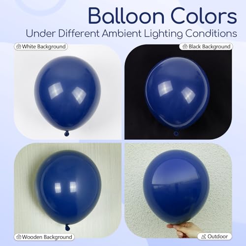 Image of Navy Blue Balloons 12 inch, Navy Latex 50pcs Party Balloons | Graduation, Wedding, Birthday Party Decorations