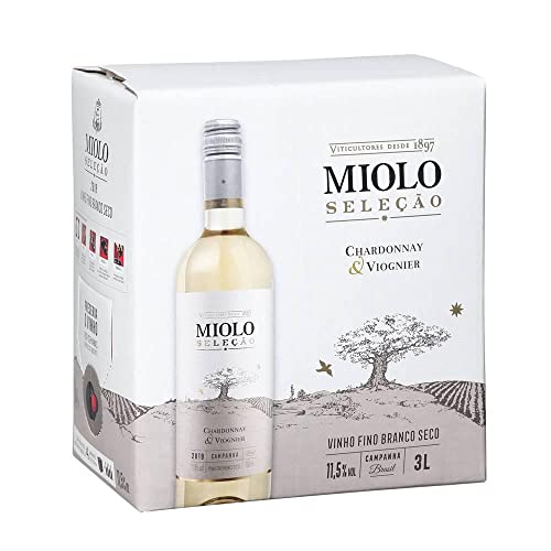 Vinho Miolo Seleção Branco Seco Chardonnay / Viognier Box 3LTS
