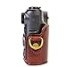 CEARI Leather DSLR Camera Case Bag with Neck Strap for Canon Powershot SX720 HS Digital SLR Camera - Coffee