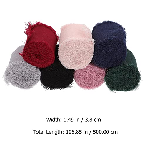 Rubans à franges en mousseline colorés pour décoration de table bohème