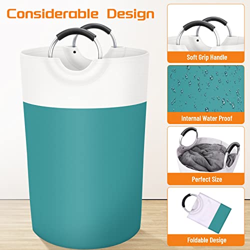 Image of BlissTotes 115L Laundry Basket, Freestanding Collapsible Hamper, Green