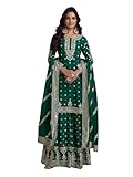 Shriva Fashion indian tradition plus size Party/Wedding Night Ready to Wear Salwar Kameez Suit for Women (2792) (Green, 38)