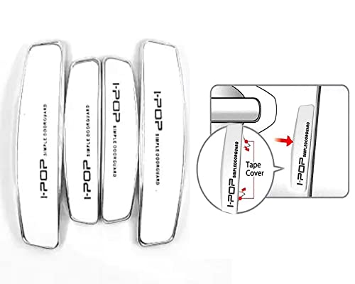 Image of IPop Car Door Guard with Adhesive Tape for Tata Bolt White Color 4 Pieces