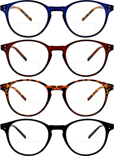Bifocal Reading Glasses For Men And Women Rectangle Multifocal Readers With Spring Hinges Retro Design +1.25 #TOP3
