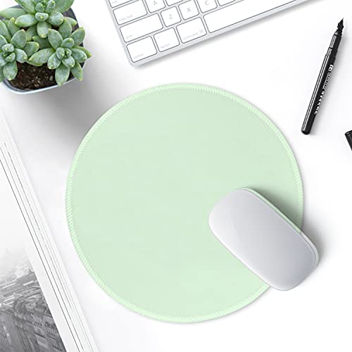 Tapis de souris rond imperméable et antidérapant vert clair