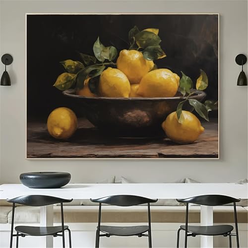 Art moderne nature morte au citron pour decoration salon chic