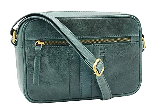 Sac à bandoulière en cuir souple vert Lana A1 FASHION GOODS
