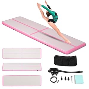 10 Ft Inflatable Air Gymnastics Mat 4 Inch Thick with Electric Pump for Home Use/Training/Cheerleading/Yoga Tumbling Mat for Gymnastics Mats for Tumbling