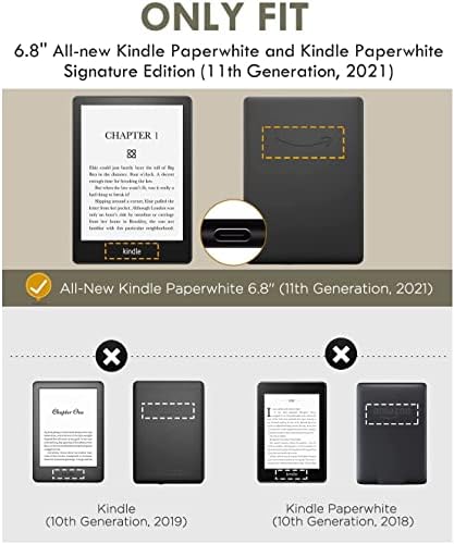 CIAOYE Case for 6.8" Kindle Paperwhite (11th Generation-2021) and Kindle Paperwhite Signature Edition, Light Shell Cover with Auto Wake/Sleep for Kindle Paperwhite 2021 E-Reader, Orange