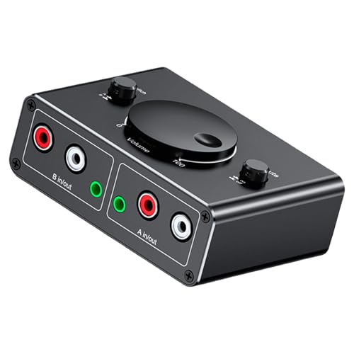 Scatola di commutazione uditiva bidirezionale 2 in 1 fuori con controllo del suono e pulsante mute per facile