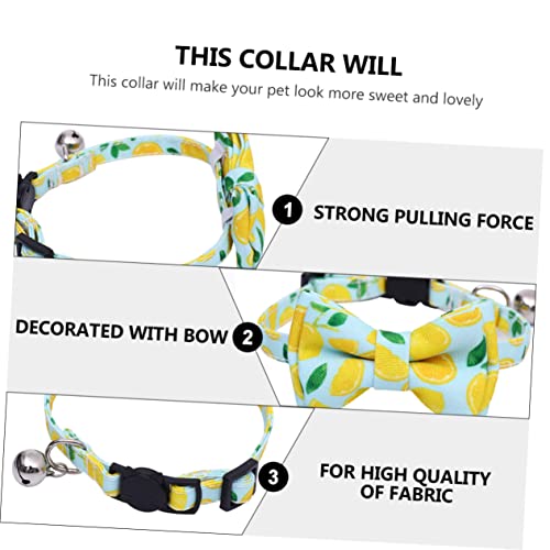 Collar pañuelo para gatos ajustable con cascabel antirperdida diseño frutal 6