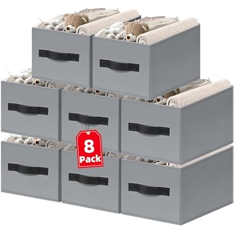 Criusia Large Storage Baskets 8 Pack Cover