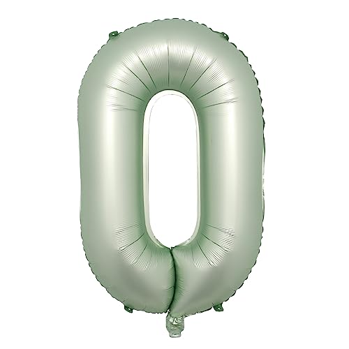 32 inch Olive Green Number Foil Balloons 0 1 2 3 4 5 6 7 8 9 Helium Green Balloon Happy Birthday Party Wedding Decoration Supplies (32 inch olive green 0)