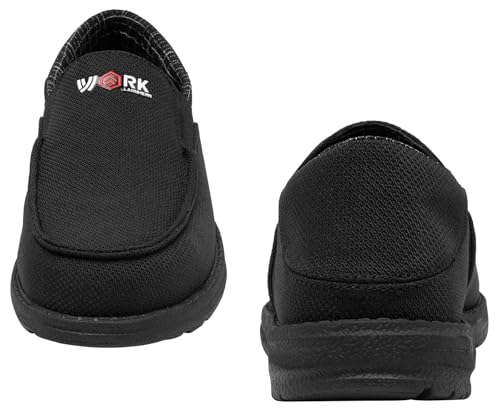 LARNMERN Steel Toe Slip On Work Shoes Mens Safety Sneakers Walking Shoe Lightweight Steel Toe Loafers4