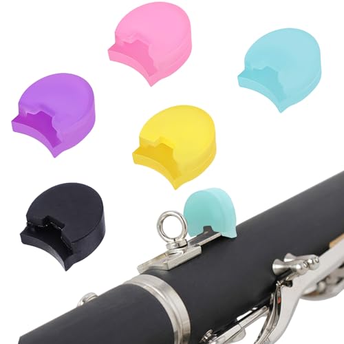cobee 5Pcs Clarinet Thumb Rest, Clarinet Thumb Rest Cushions, Rubber Thumbs Protector Clarine t Reeds Accessories, Clarineting Mouthpiece Pad for Most Clarinets, Oboe