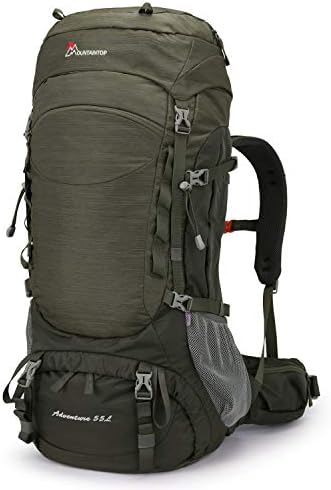 MOUNTAINTOP 55L Hiking Internal Frame Backpack Backpacking for Men with Rain Cover