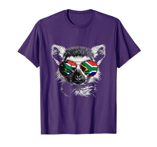 South Africa Flag Lemur Sunglasses South African Pride T-Shirt