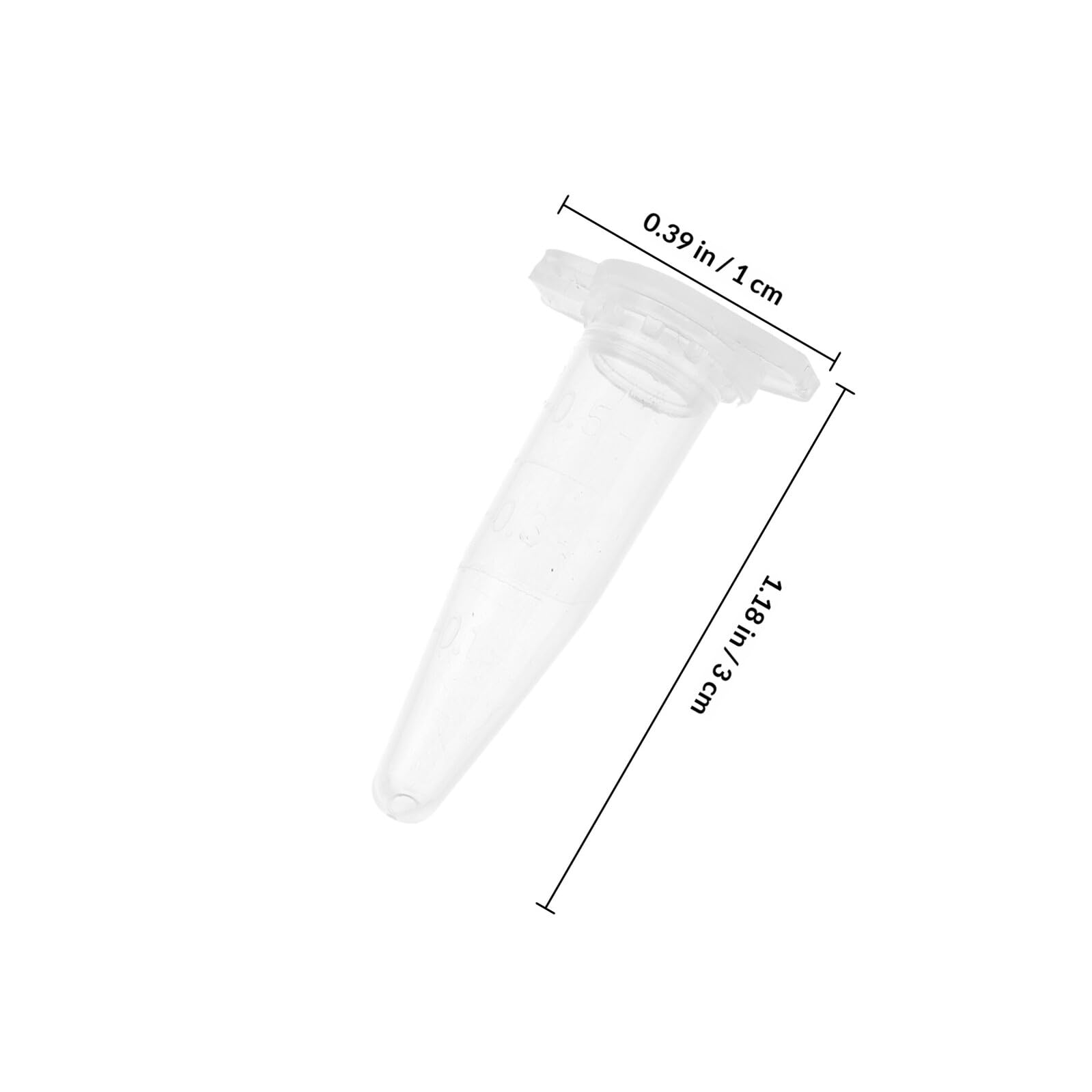 Tubes à Microcentrifuger de 5 Ml en Plastique Transparent, Lot de 1000, Couvercle à Pression pour Manipulation Sécurisée d'Échantillons en Recherche