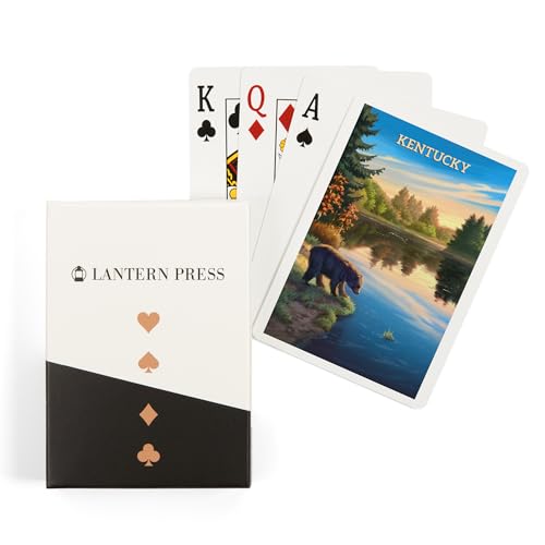 Lantern Press Kentucky, Pintura al Óleo, Baraja de Póker 52 Cartas
