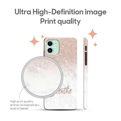 Image of COLORflow Back Cover Compatible with iPhone 11 | (Best for Girls) Quotes (Breathe) Marble | Designer Printed Hard CASE Bumper Back Cover Compatible with iPhone 11