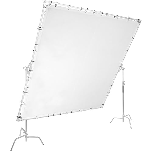 Glow 12x12' Butterfly Light Modifier Scrim Kit w/Lightweight Collapsible Aluminum Frame, White Diffuser Screen Fabric and Carry Case, Perfect for Still/Video and Portrait Light Diffuser Photography