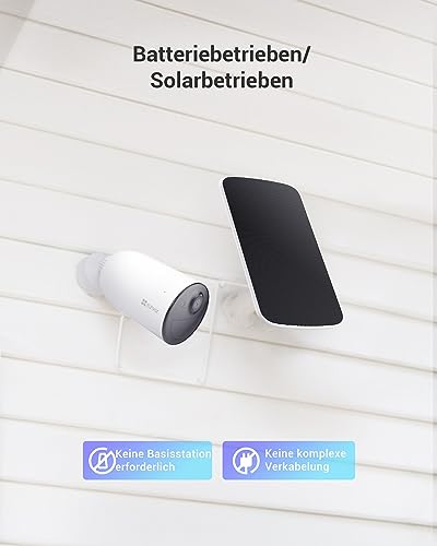 EZVIZ CB3 Kit 2K Telecamera Wi-Fi a Batteria da Esterno con Pannello Solare, Visione Notturna a Colori, Audio Bidirezionale, Design Impermebile 100% Senza Fili, Rilevamento Intelligente di Persone - 12