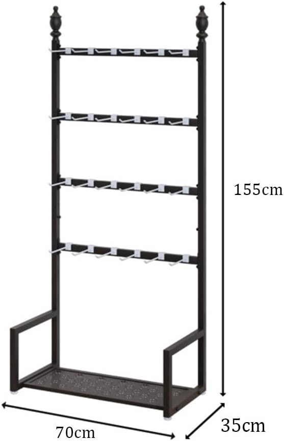 Adjustable Floor-Standing Retail Display Rack - Multi-Functional Shelving Unit for Socks, Underwear, Trousers, Scarves & Fabrics - 150x35x155cm