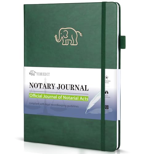 YUHUEDIT Notary Journal — Hardcover, 236 Entries, Tamper-Resistant