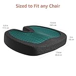 Amazon Basics Comfortable Seat Cushion for Office Chairs, Gel Enhanced Memory Foam, Black - Image 3