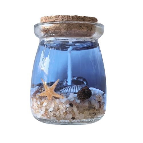 Sea Shell Gel Wax Scented – Aromatherapy Portable Jar Natural Fragrance Infused Handmade Relaxing Mood Enhancer Decorative Home Meditation Soothing Oil Calming Li