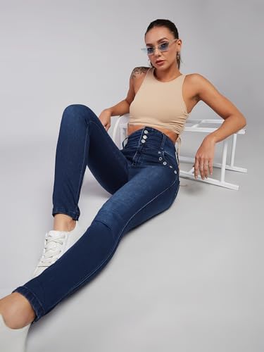 Image of Dolce Crudo Distressed High Rise Skinny Jeans for Women