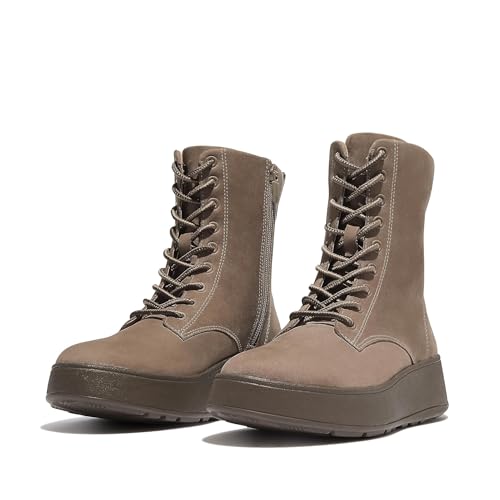 FitFlop womens F-mode Nubuck Lace-up Flatform Ankle Boots
