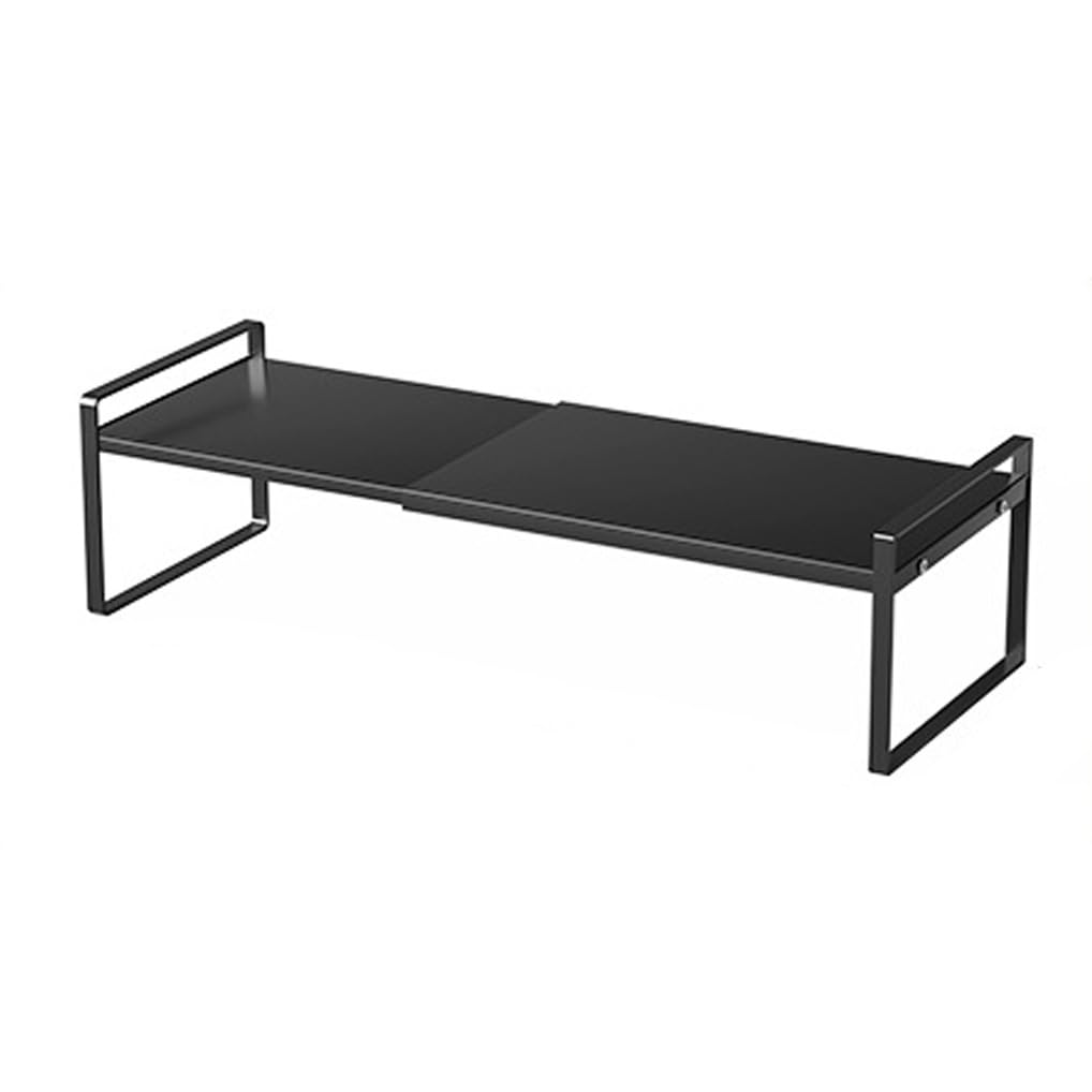 JONASHER Organizador de estante expandible para gabinete, estante de almacenamiento ajustable, apilable de metal, organización del hogar para cocina, despensa, armario de especias, debajo del