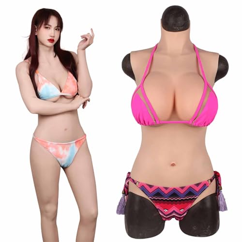 Traje de silicona para travestis con pechos falsos copa D y vagina realista para drag queens