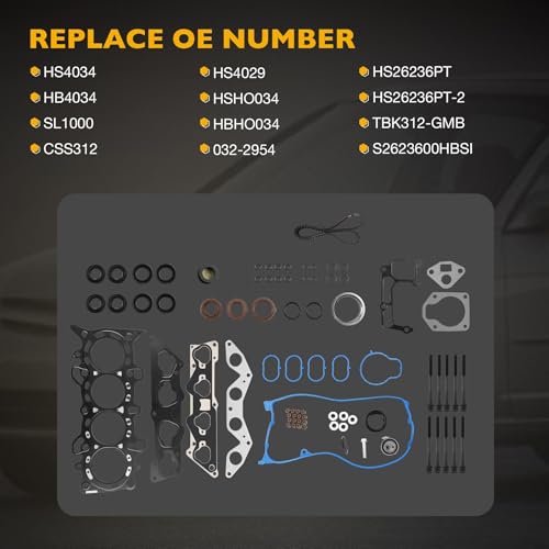 Image of 1.7 Engine Cylinder Head Gasket with Timing Belt, Compatible with 2001-2005 Honda Civic, Replaces# HS4034 HB4034 CSS312