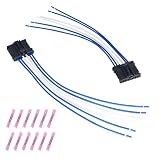 HISports 2 pezzi 6 pin fanale posteriore cablaggio spina 1606248780 compatibile con Peugeot 206 207 307 308,18 cm luce posteriore cablaggio spina