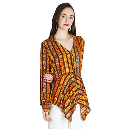 Image of GRECIILOOKS Women's Regular Fit Tops | Tops for Women | Tops for Jeans for Women | Rayon Tops for Women | One Piece Tops for Women | Western Tops for Women Stylish