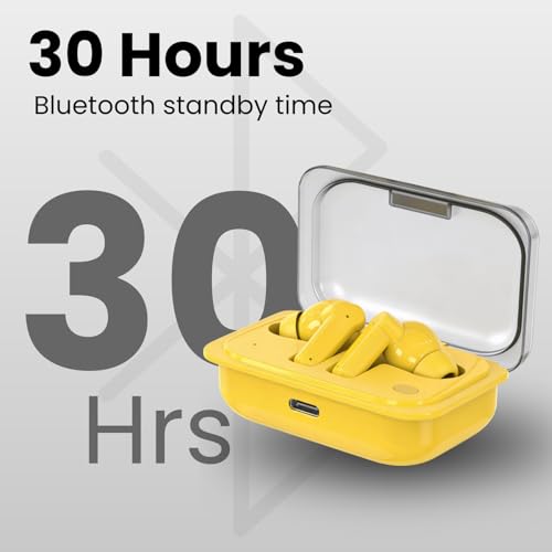 Image of Futopia Wireless Nothing Ear Earpods with Charging Case | Bluetooth 5.4 Earbuds, 11mm Drivers, Type-C Fast Charging, HD Sound & 3-4H Playtime (FGTWSNOEAR)-Yellow