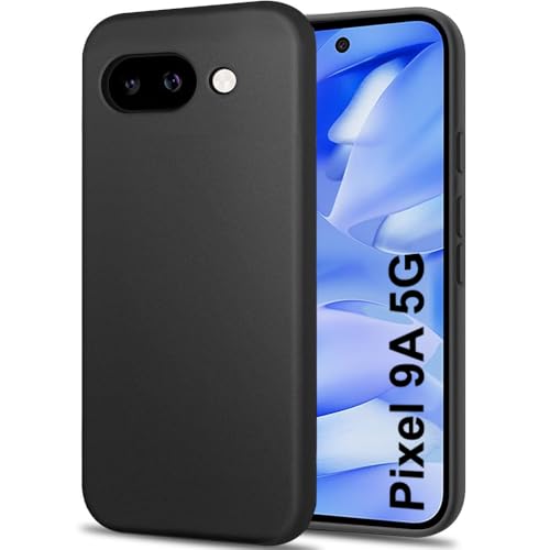 Image of TheGiftKart Sleek Back Cover Case for Google Pixel 9A | Slim Fit Protective Design | Ultra Matte Finish | Camera Protection Bump | Soft Silicon Case Cover for Pixel 9A (Silicone, Black)