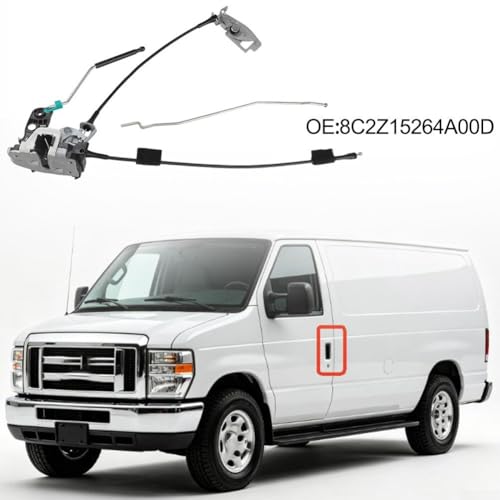 Cerradura de puerta de repuesto para furgoneta Ford E150 E250 E350 lado derecho 5