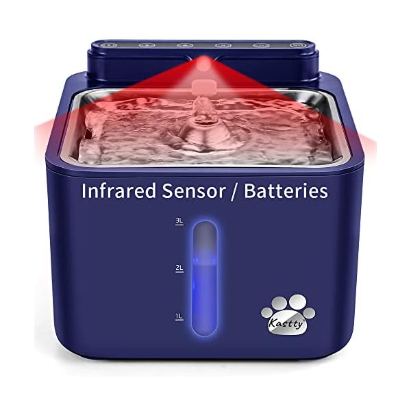 Wireless-Rechargeable-Battery-Operated-Cat-Water-Fountain-Kastty-108oz32L-Larger-Quiet-Automatic-Cat-Fountain-with-Smart-3-Flow-ModesFoodgrade-304-Stainless-Steel-Dish-for-Pets-Inside-or-Outdoor Multi Functional Pet Water Fountain