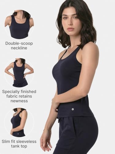 Image of Enamor E025 Essentials Stay New Slim Fit Soft, Naturally Breathable Cotton Fabric Tank Top For Women