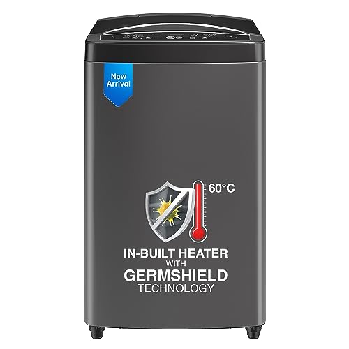 Godrej 7.5 Kg 5 Star Fully-Automatic Top Load Washing Machine with In Built Heater (WTEON MGNS 75 5.0 FDTG MTBK, Metallic Black)