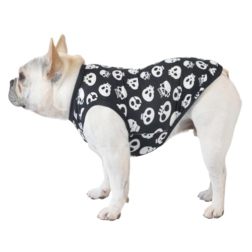 Image of CuteBone Dog Shirts 2-Pack Soft Pet Clothes Breathable Summer Vest for Small Puppy and Stretchy Cat Apparel
