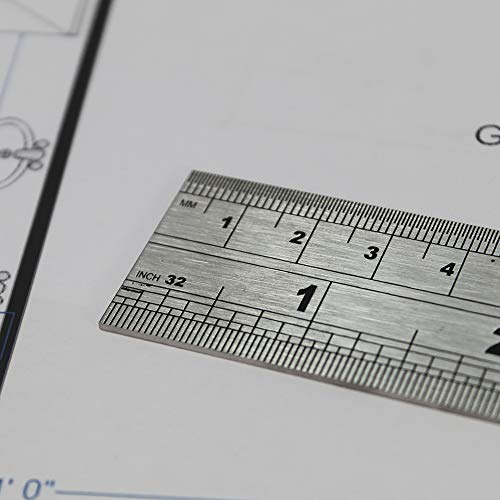 Faithfull Stainless Steel Rule 1 Metre (39 Inch) – Marking & Measuring Ruler with Dual Metric & Imperial Graduations, Conversion Chart & Hanging Hole - Image 5