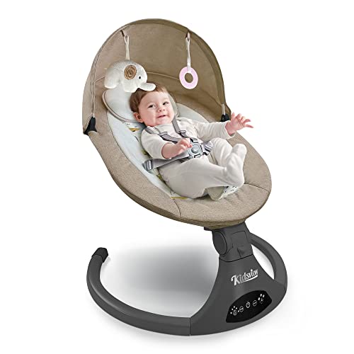 Image of KIDSVIEW Bluetooth Baby Swing for Infants, 5 Speed Electric Baby Swing with Music Speaker and 12 Preset Lullabies for 0-9 Months