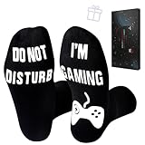 Nirohee Do Not Disturb I'm Gaming Socks,Valentines Day Gifts for Him,Boys Valentine Gifts for Men,Funny Gamer Socks for Boys,Valentine Gift for Husband Him Men,Easter Basket Stuffers