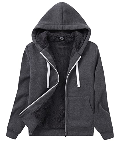 Image of SWISSWELL Hoodies for Women Winter Fleece Sweatshirt - Full Zip Up Thick Sherpa Lined Hooded Jacket