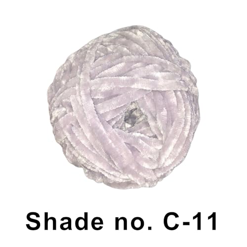 Image of VCR Silver Grey Caramel Yarn, 100 Grams Hank, 115 Meters Length, Premium Polyester Ball for Crochet and Knitting, Soft Crosia Threads, Pack of 1 Yarn, Suitable for DIY Crafts